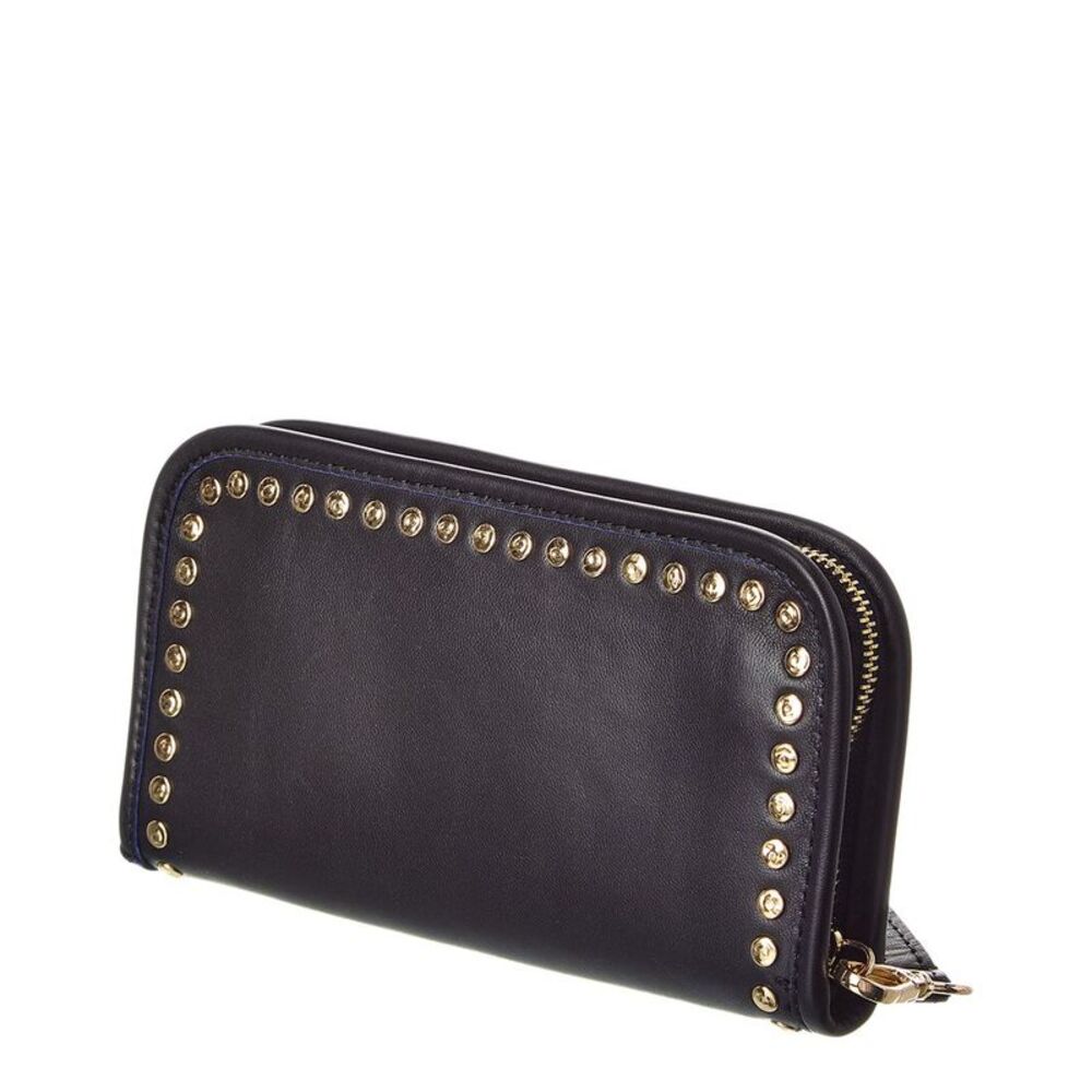 Persaman New York Leona Studded Leather Wallet, Blue - Picture 2 of 4